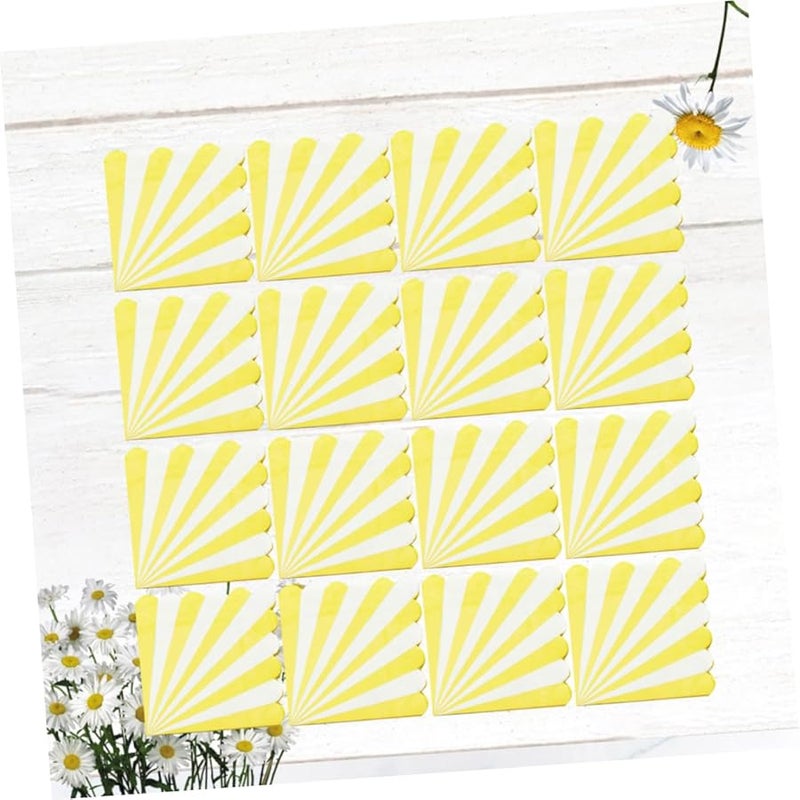 نابكينز عيد ميلاد نوليتوي بشريط أصفر 16 ورقة ديكورات حفلات يمكن التخلص منها - Image 4